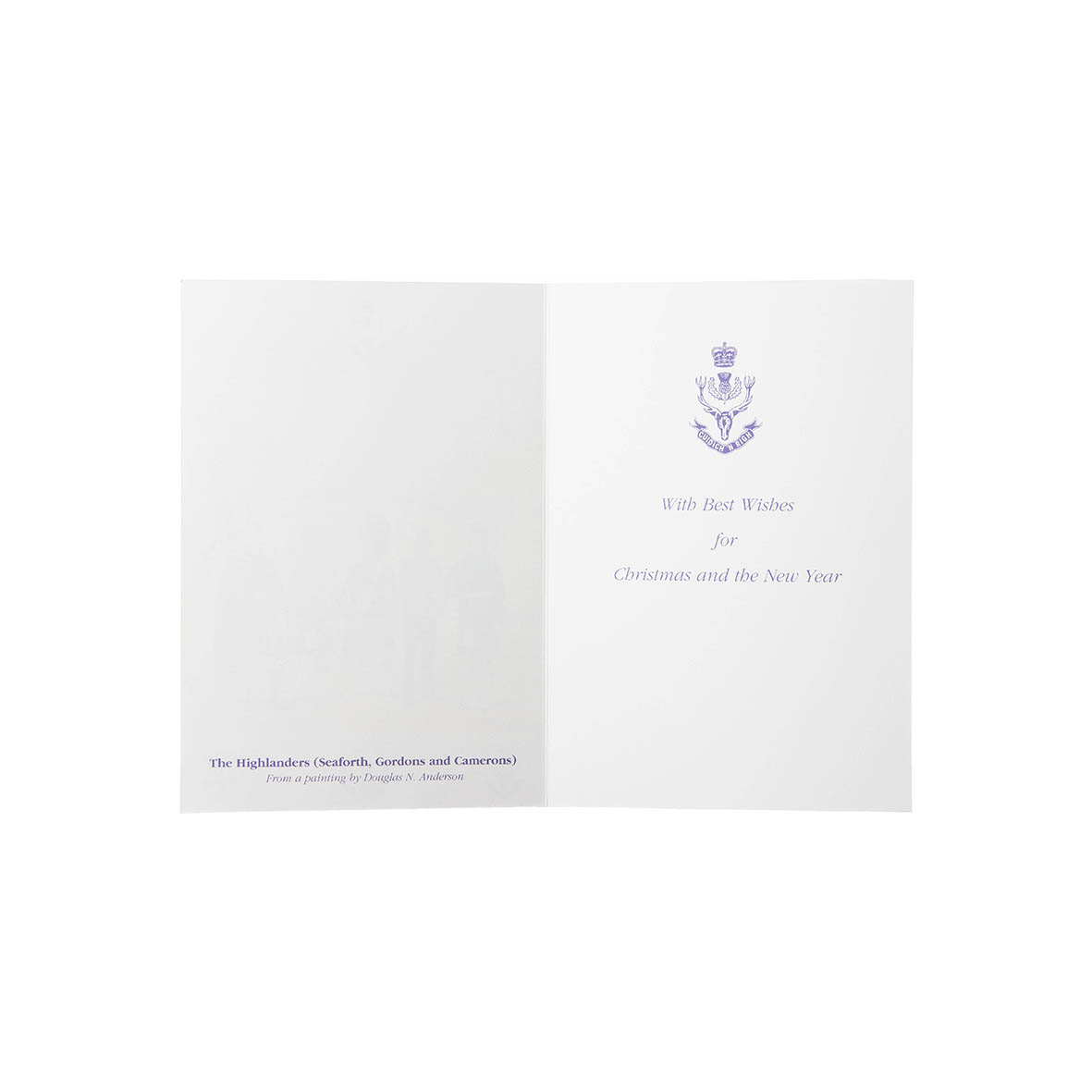 The Highlanders (Seaforth,camerons and Gordons) Christmas Card